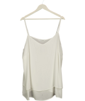 V by Very Cream Curve Double Layer V-Neck Cami Top Ivory, size UK 24 — front
