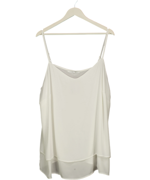 V by Very Cream Curve Double Layer V-neck Cami Top Ivory UK 24