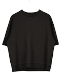 ZARA Black Cropped Sweatshirt UK XL — Front