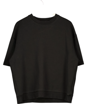 ZARA Black Cropped Sweatshirt UK XL