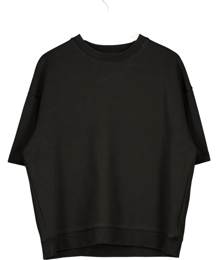 ZARA Black Cropped Sweatshirt UK XL