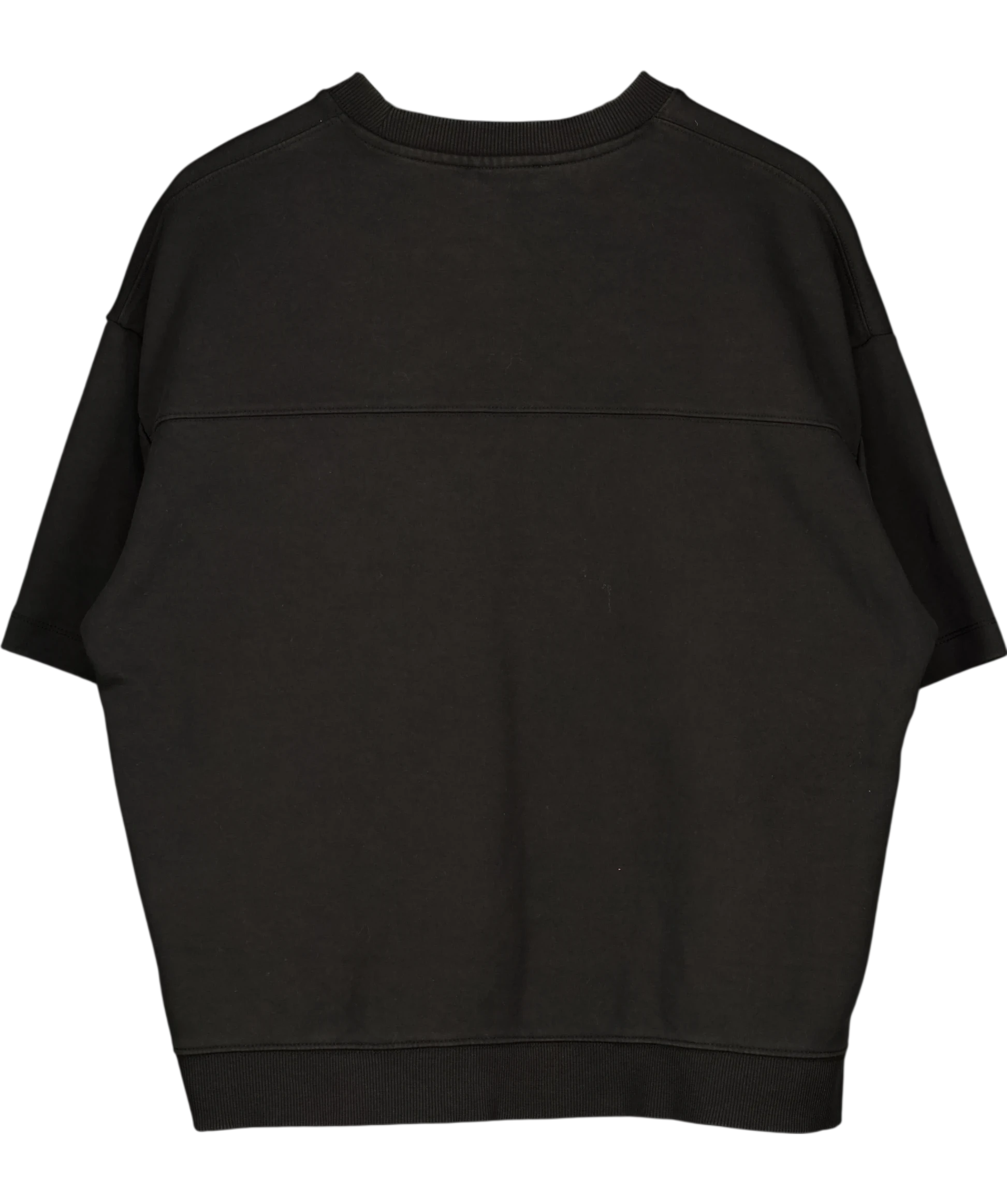 ZARA Black Cropped Sweatshirt UK XL — Back