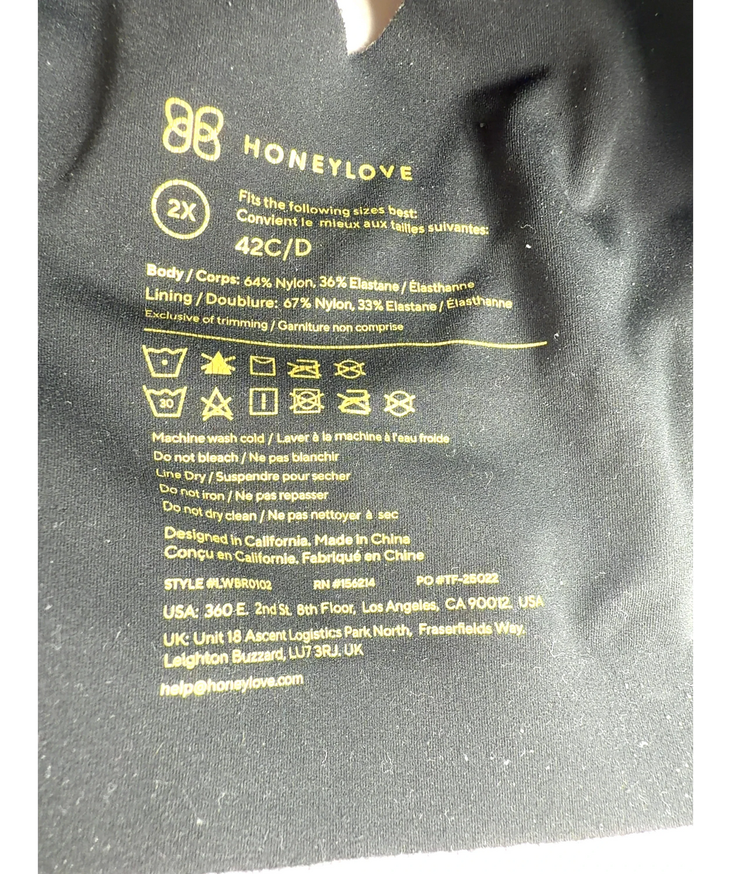 Honeylove Black Colour, size UK 42C — detail