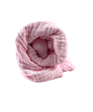 The Fleece Company Pink Gauze Crinkled Blanket