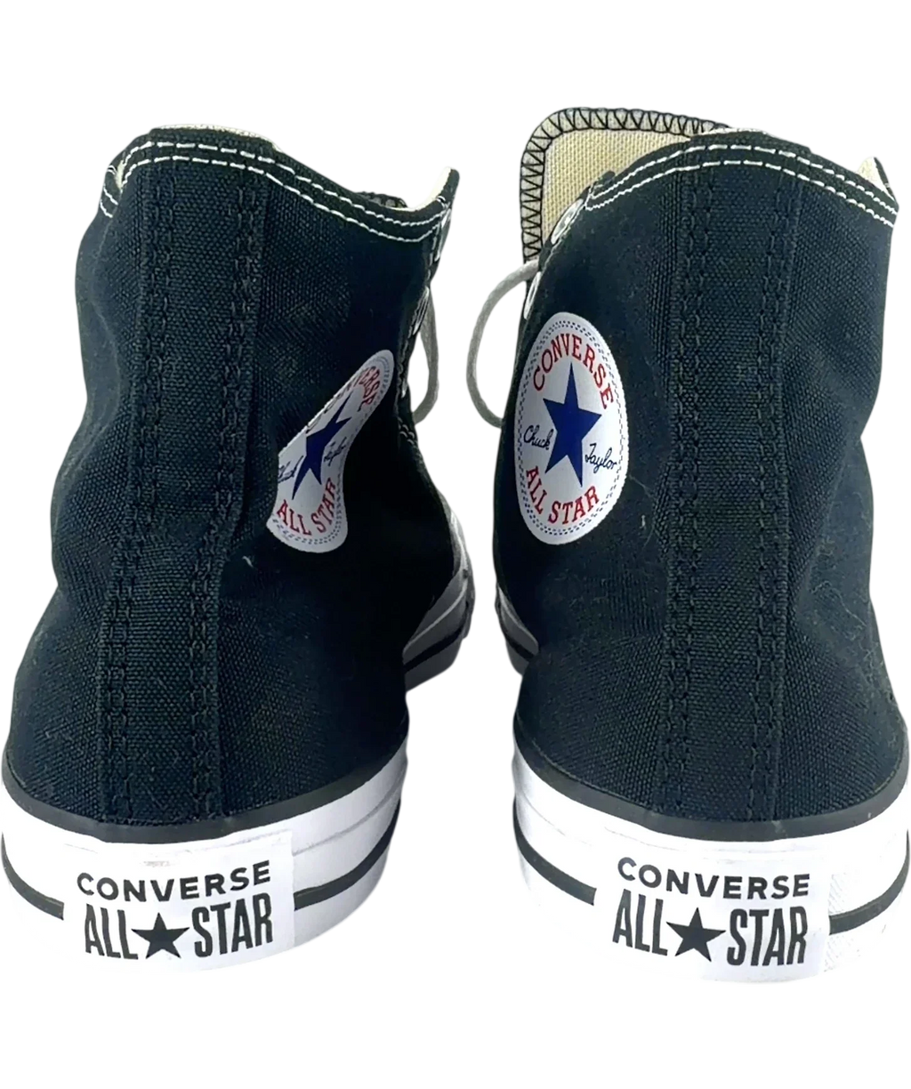 Converse Black Chuck Taylor All Star High Top Trainers, size UK 8.5 EU 41.5 👠 — back