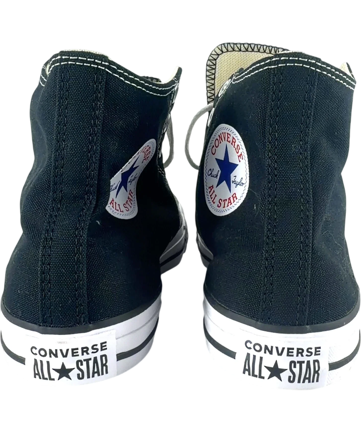Converse Black Chuck Taylor All Star High Top Trainers, size UK 8.5 EU 41.5 👠 — back
