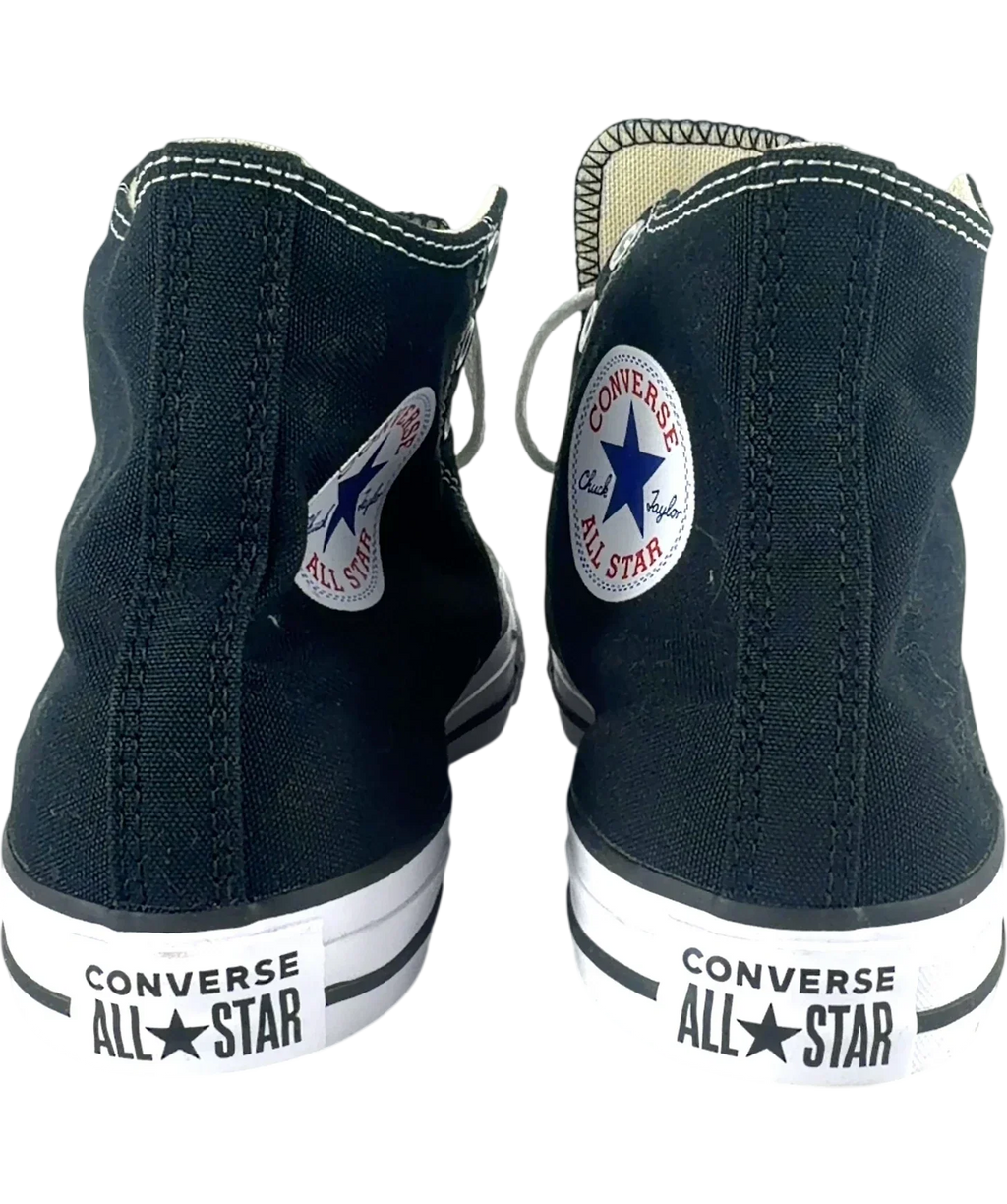 Converse Black Chuck Taylor All Star High Top Trainers, size UK 8.5 EU 41.5 👠 — back