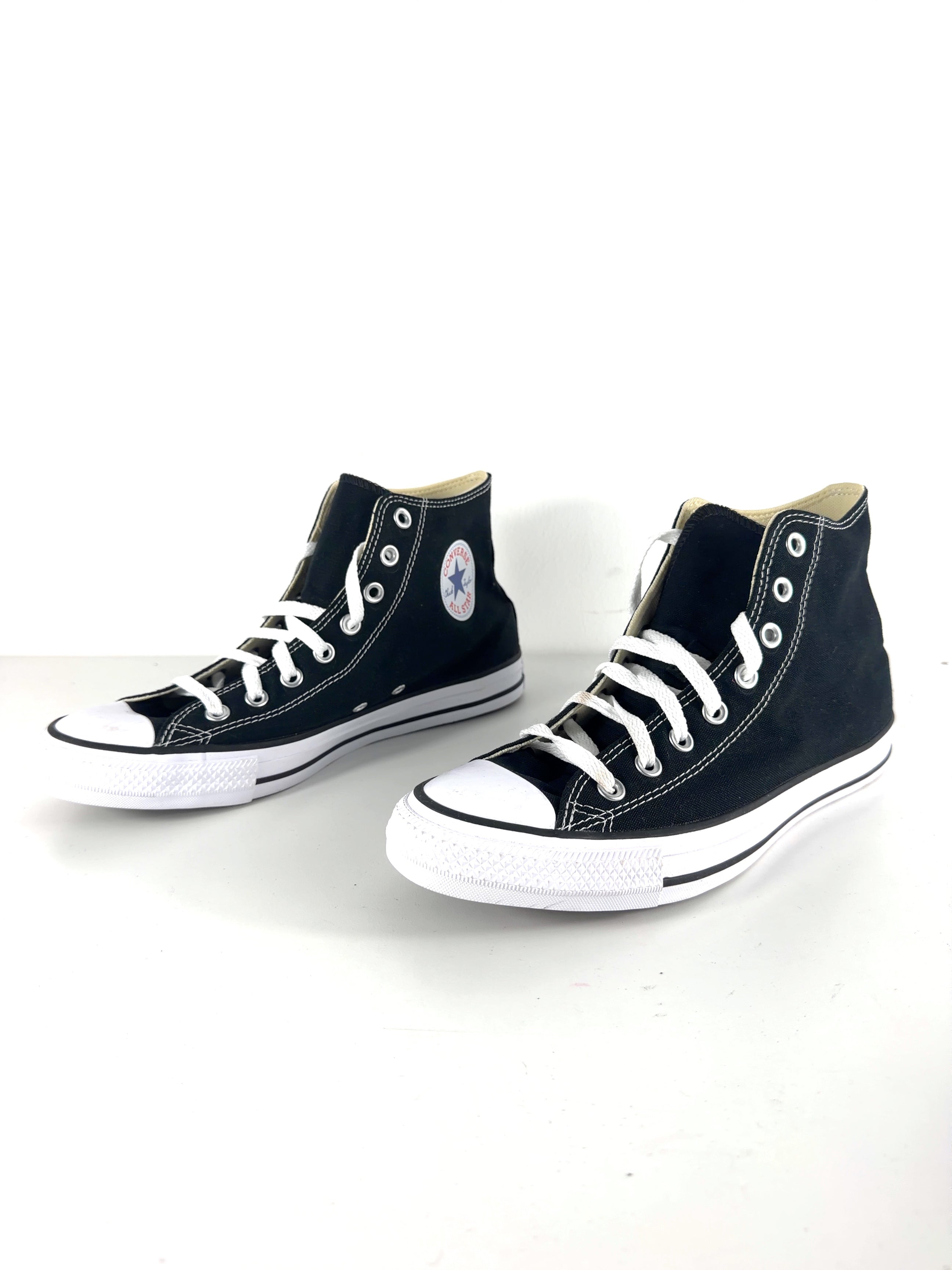 Converse Black Chuck Taylor All Star High Top Trainers, size UK 8.5 EU 41.5 👠 — label