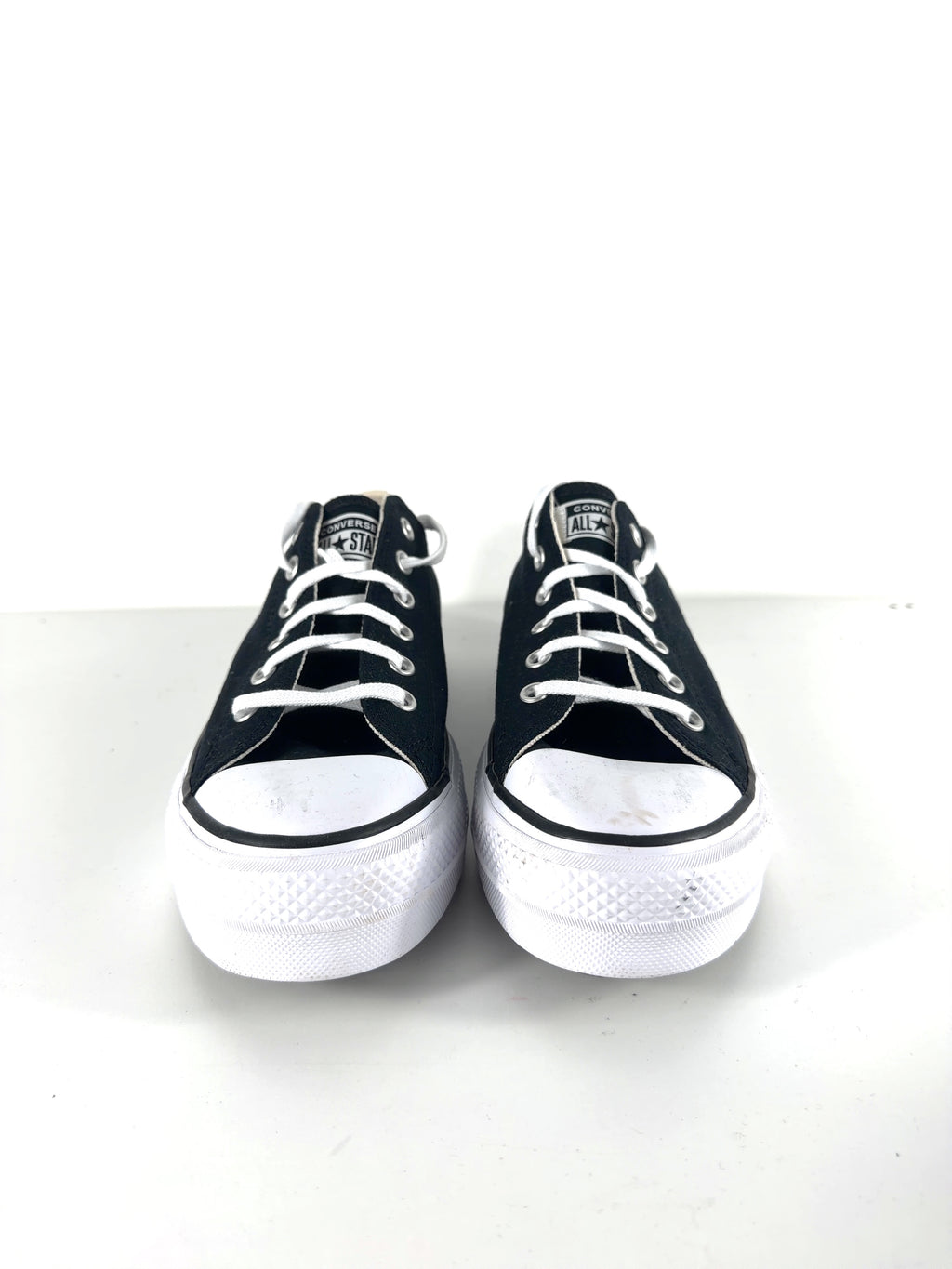 Converse Black Chuck Taylor All Star Lift Platform Ox Trainers, size UK 8.5 EU 41.5 👠 — detail