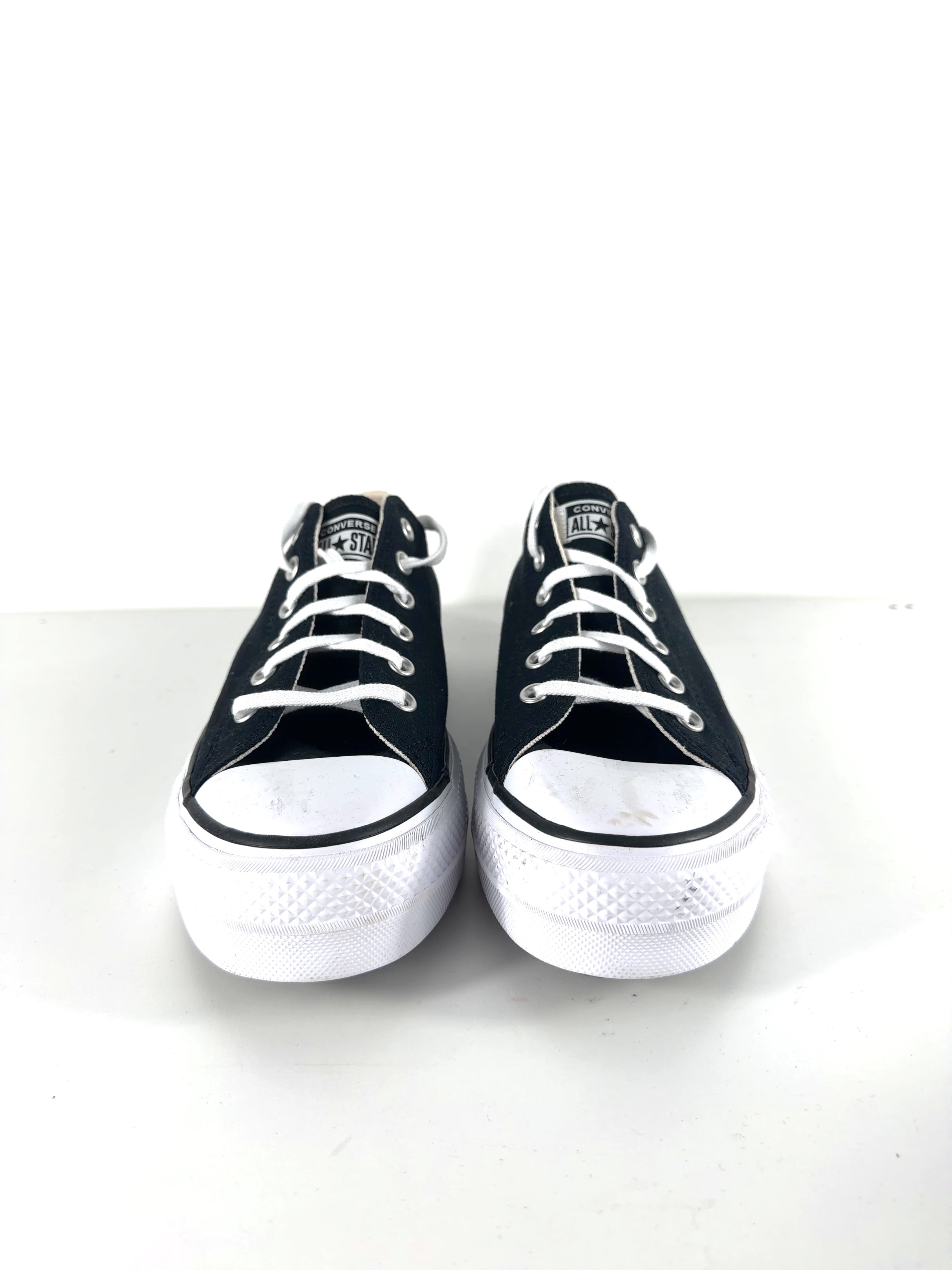 Converse Black Chuck Taylor All Star Lift Platform Ox Trainers, size UK 8.5 EU 41.5 👠 — detail