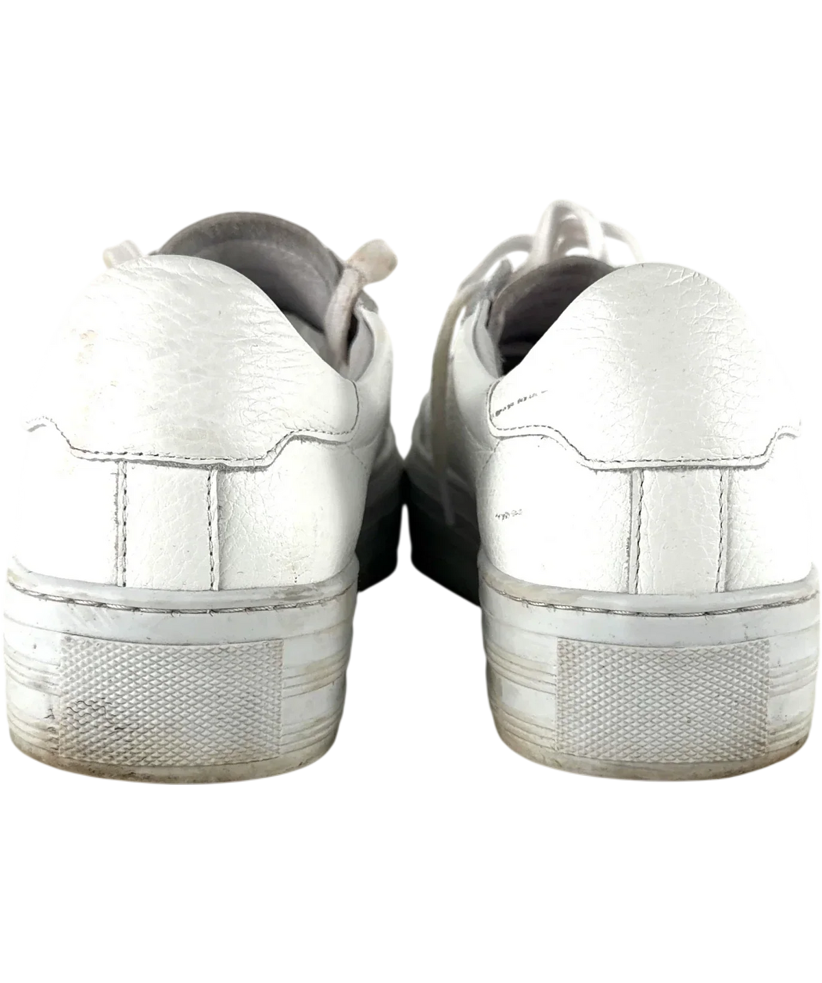 Air & Grace White QC Ivy Perforated Leather Platform Trainers White, size UK 9 EU 42 👠 — back