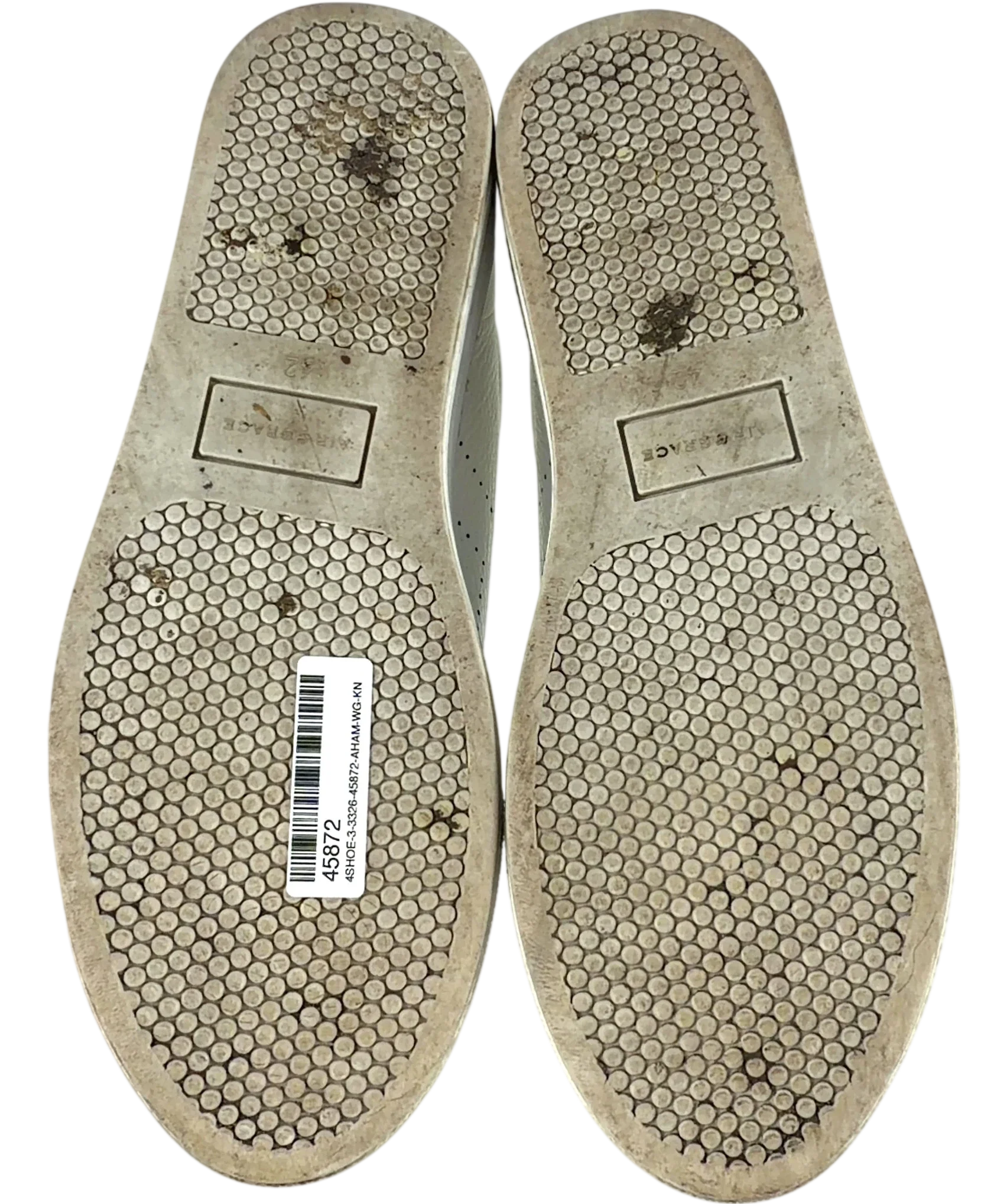 Air & Grace White QC Ivy Perforated Leather Platform Trainers White, size UK 9 EU 42 👠 — fabric detail