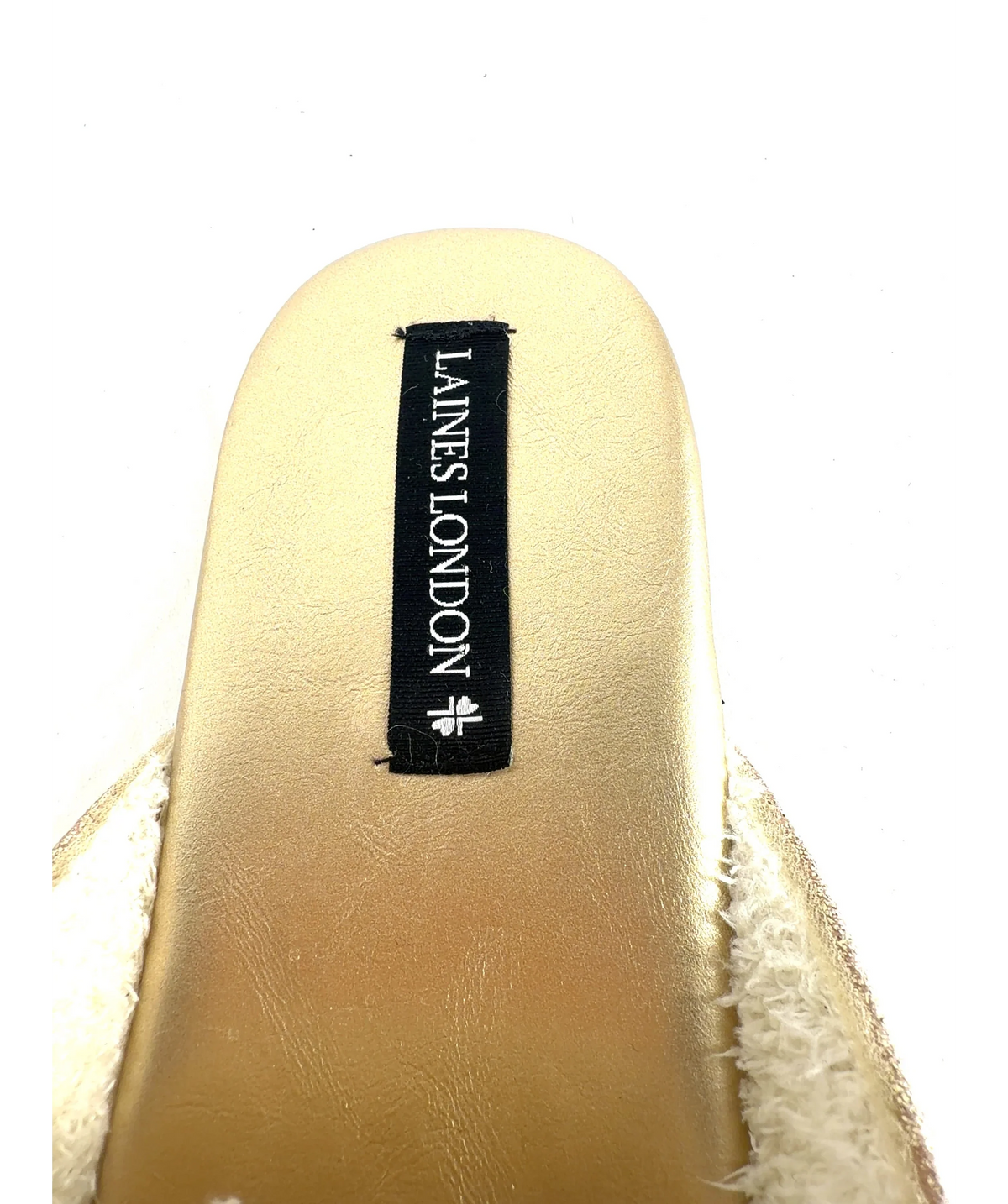 Laines London Metallic Classic Teapot & Cake Woven Mule Slippers UK 9 EU 42 — Brand