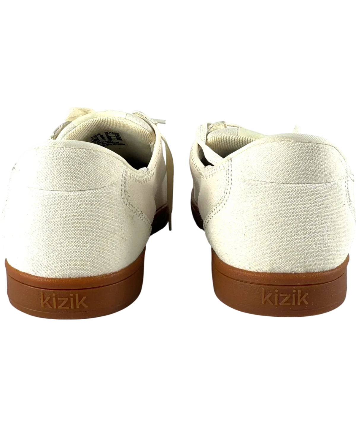 KIZIK Cream QC Irvine Hands-Free Canvas Trainers Pristine Gum, size UK 9 EU 42 👠 — back