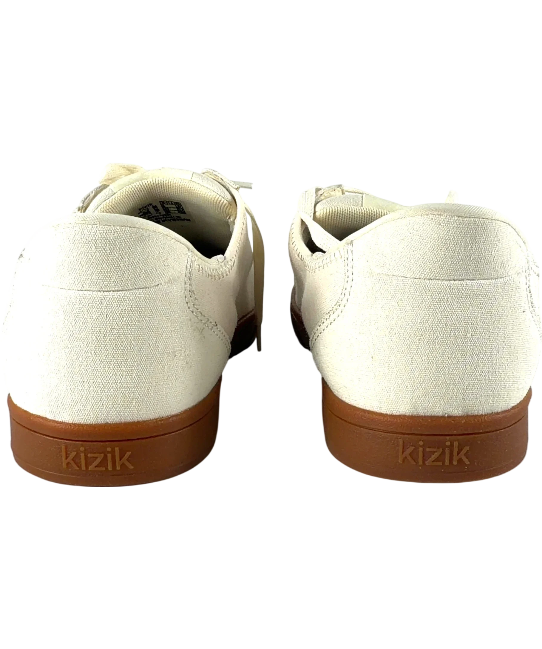 KIZIK Cream QC Irvine Hands-Free Canvas Trainers Pristine Gum, size UK 9 EU 42 👠 — back