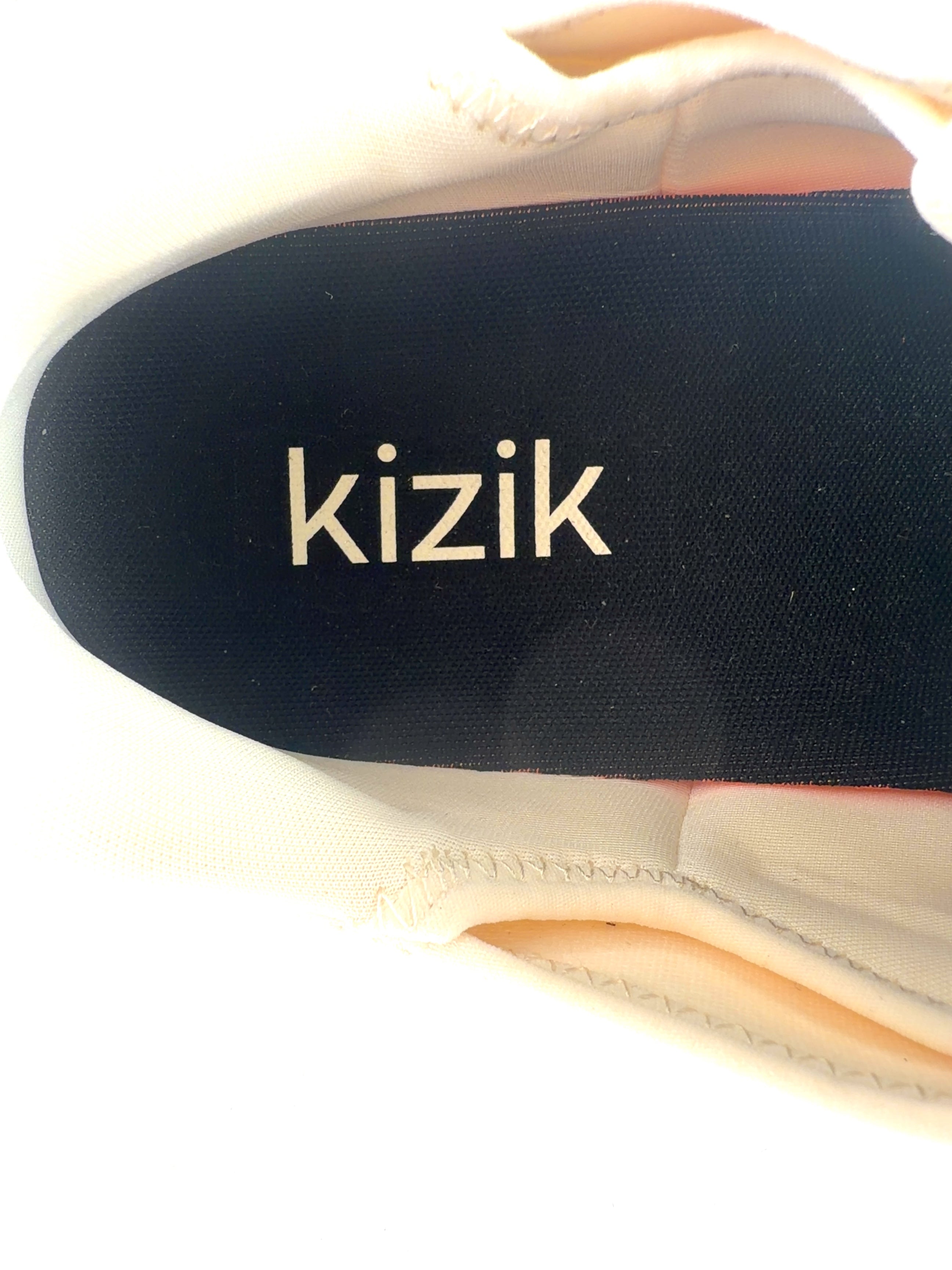 KIZIK Cream QC Irvine Hands-Free Canvas Trainers Pristine Gum, size UK 9 EU 42 👠 — care label