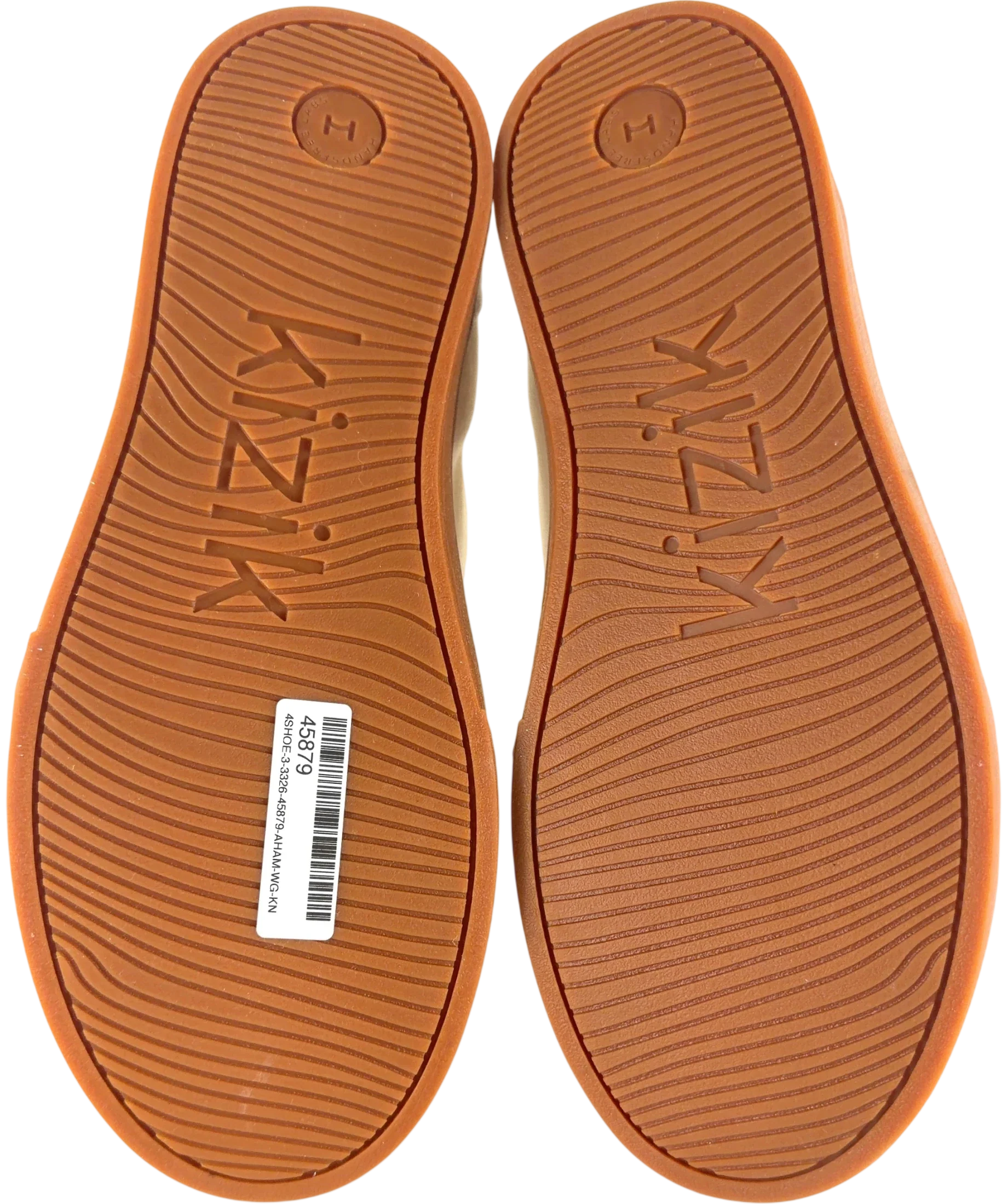 KIZIK Cream QC Irvine Hands-Free Canvas Trainers Pristine Gum, size UK 9 EU 42 👠 — fabric detail