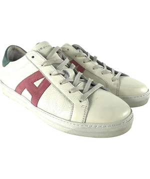 Air & Grace Cream Cru Signature White Pastel Leather Trainers UK 9 EU 42