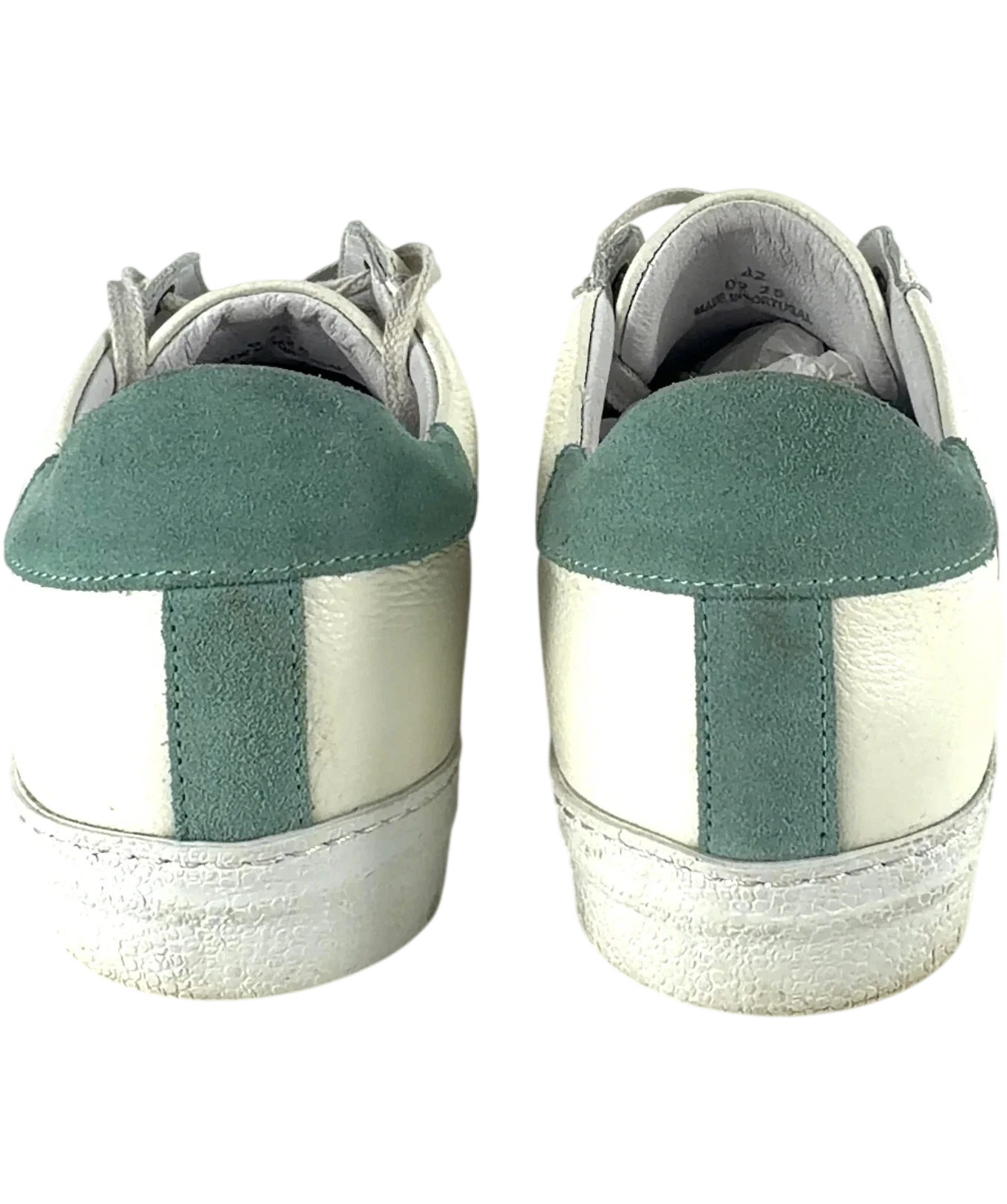 Air & Grace Cream QC Cru Signature White Pastel Leather Trainers, size UK 9 EU 42 👠 — back