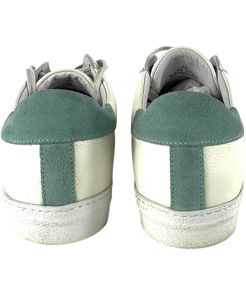 Air & Grace Cream QC Cru Signature White Pastel Leather Trainers, size UK 9 EU 42 👠 — back