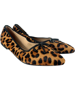 Boden Brown Point Flexi Sole Flats Classic Leopard UK 9 EU 42