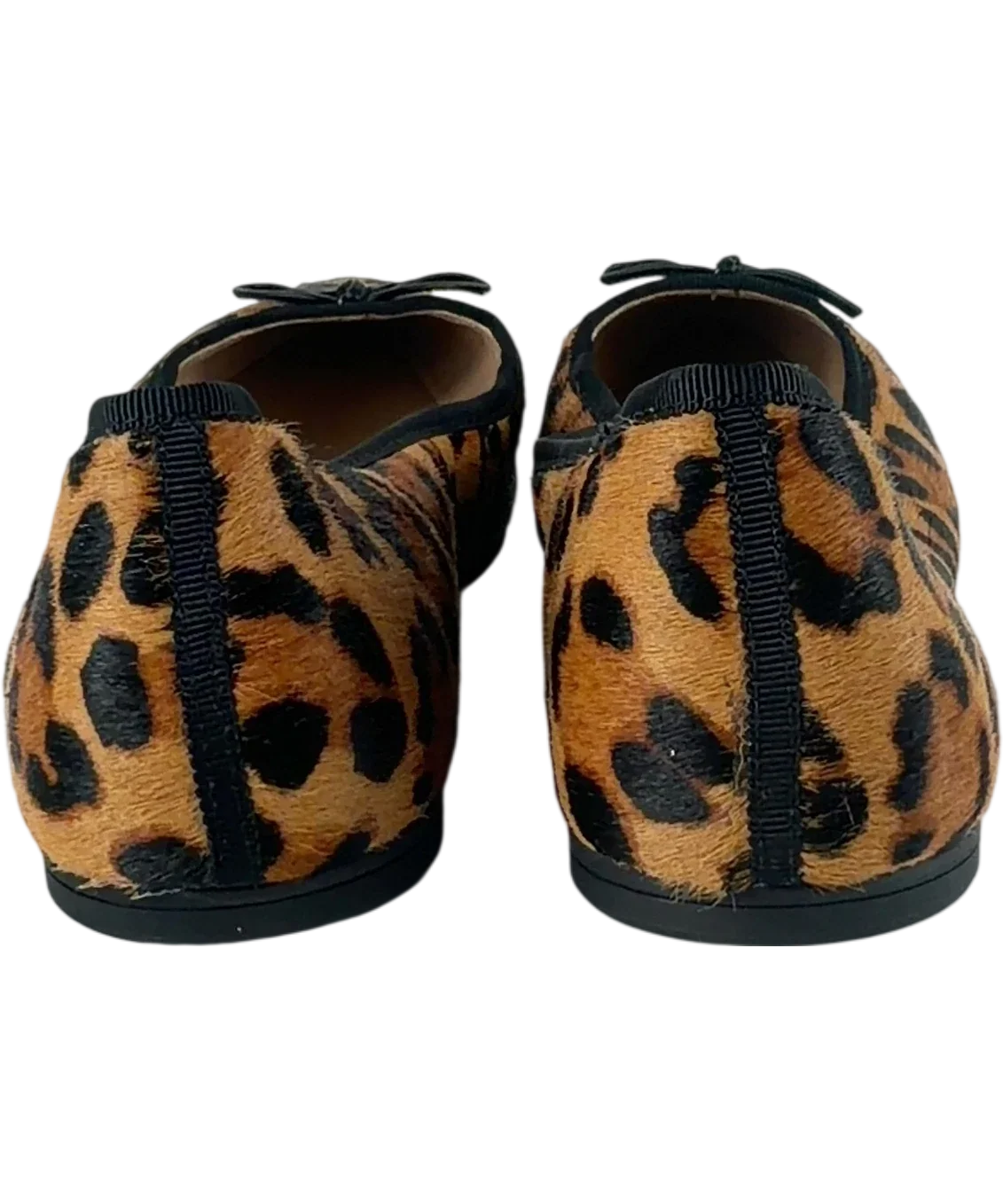 Boden Brown QC Point Flexi Sole Flats Classic Leopard, size UK 9 EU 42 👠 — back