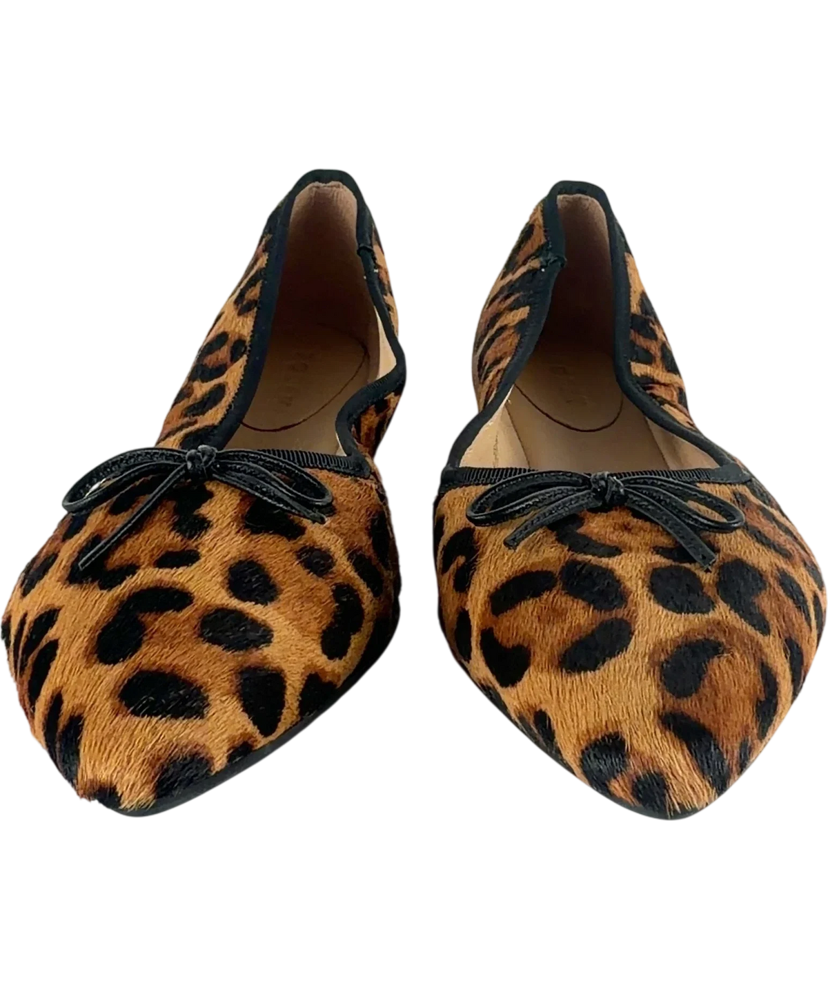 Boden Brown Point Flexi Sole Flats Classic Leopard UK 9 EU 42 — Front (both, face on)