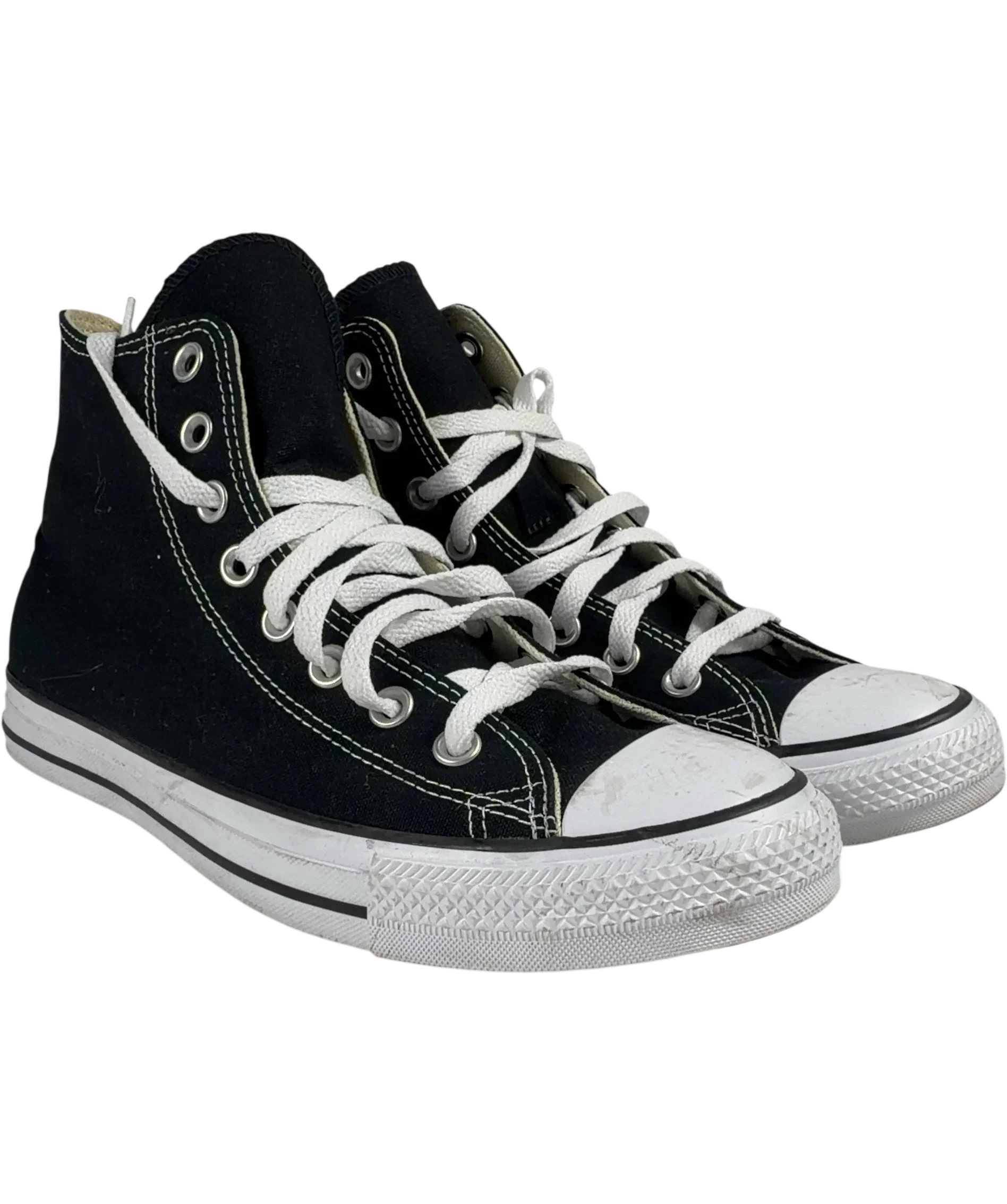 Converse Black Chuck Taylor All Star  High Top Trainers, size UK 8 EU 41 👠 — front