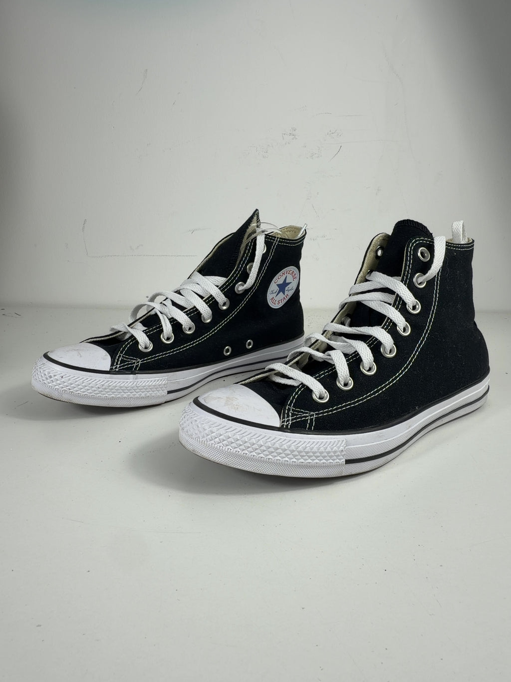 Converse Black Chuck Taylor All Star  High Top Trainers, size UK 8 EU 41 👠 — label