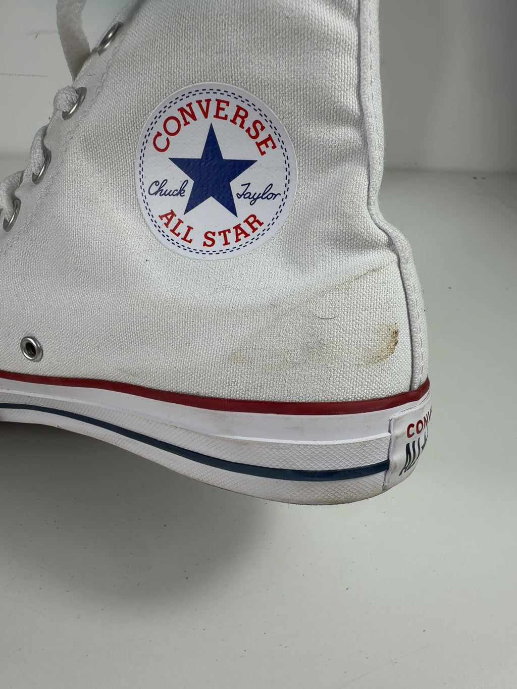 Converse White Chuck Taylor All Star White High Top Trainers, size UK 9 EU 43 👞 — view 8