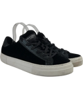 Air & Grace Black Black Velvet & Glitter Trainers, size UK 9 EU 43 👞 — front