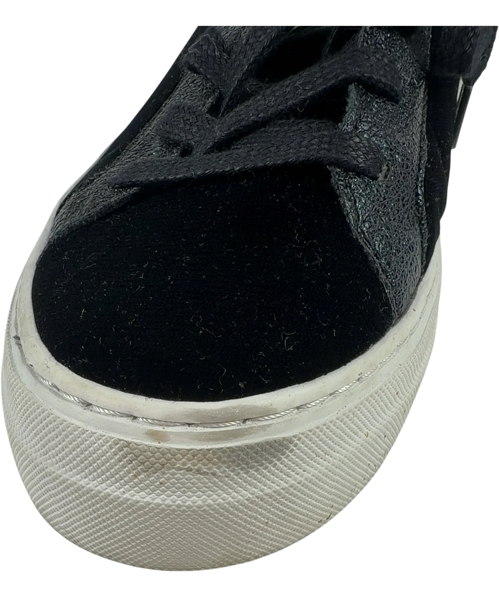 Air & Grace Black Velvet & Glitter Trainers UK 9 EU 43 — Extra shot