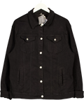 Lucy lou's boutique Black Monica New Curve Denim Jacket, size UK 24 — front