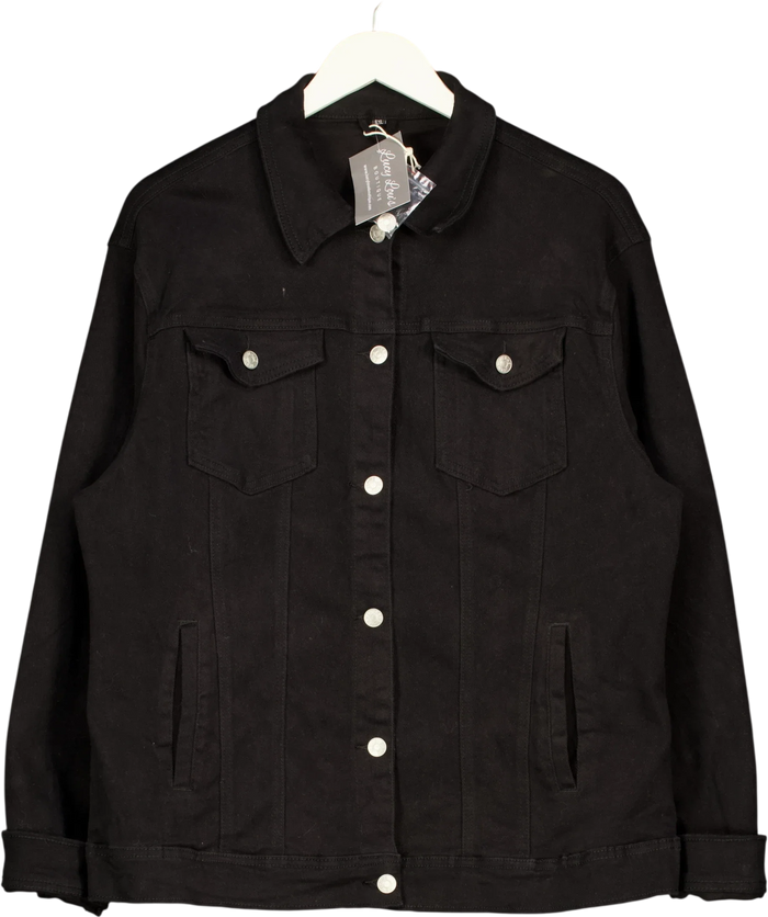 Lucy Lou's Boutique Monica New Curve Denim Jacket Black UK 24