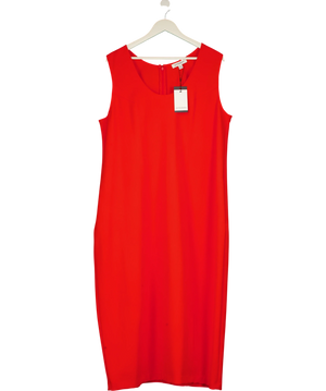 AUTOGRAPH Scoop Neck Midi Column Dress Orange UK 18