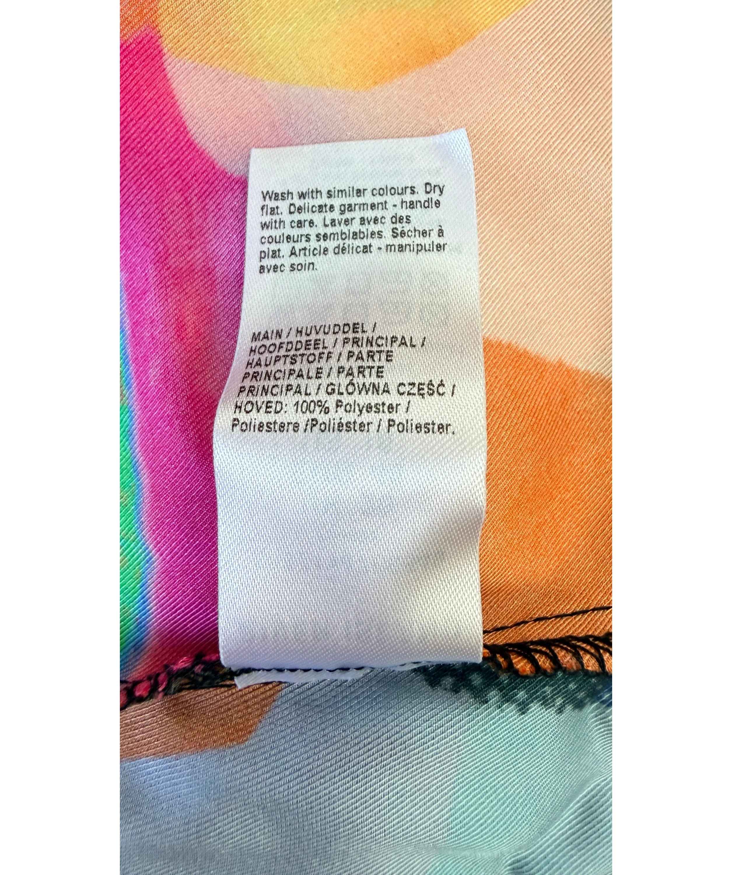 River Island Multicoloured Vibrant Abstract Print Wide Sleeve Maxi Dress, size UK 20 — label