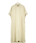 UOOZEE Beige Beige Short Sleeve Shirt Dress, size UK XXL — front