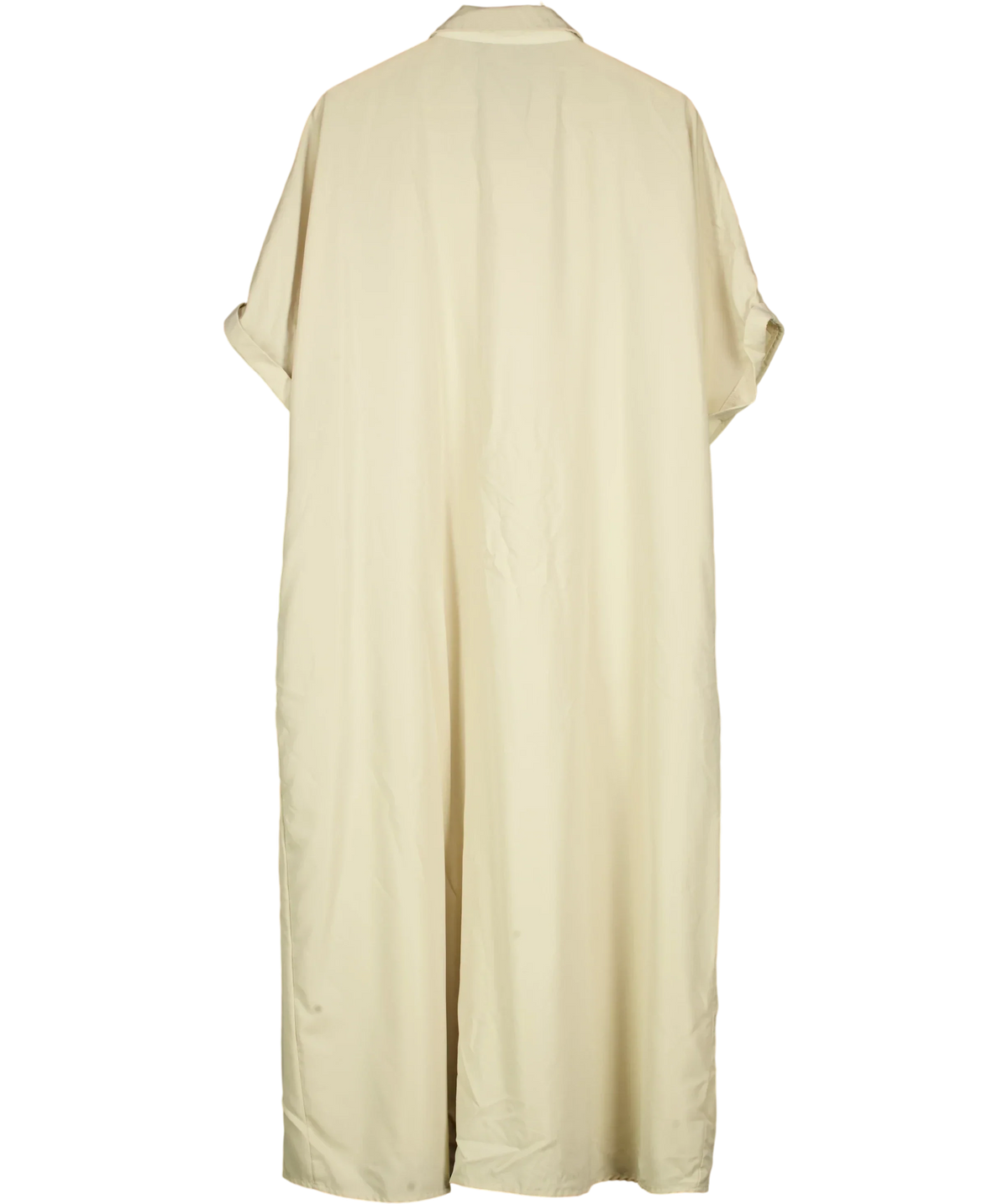 UOOZEE Beige Beige Short Sleeve Shirt Dress, size UK XXL — back