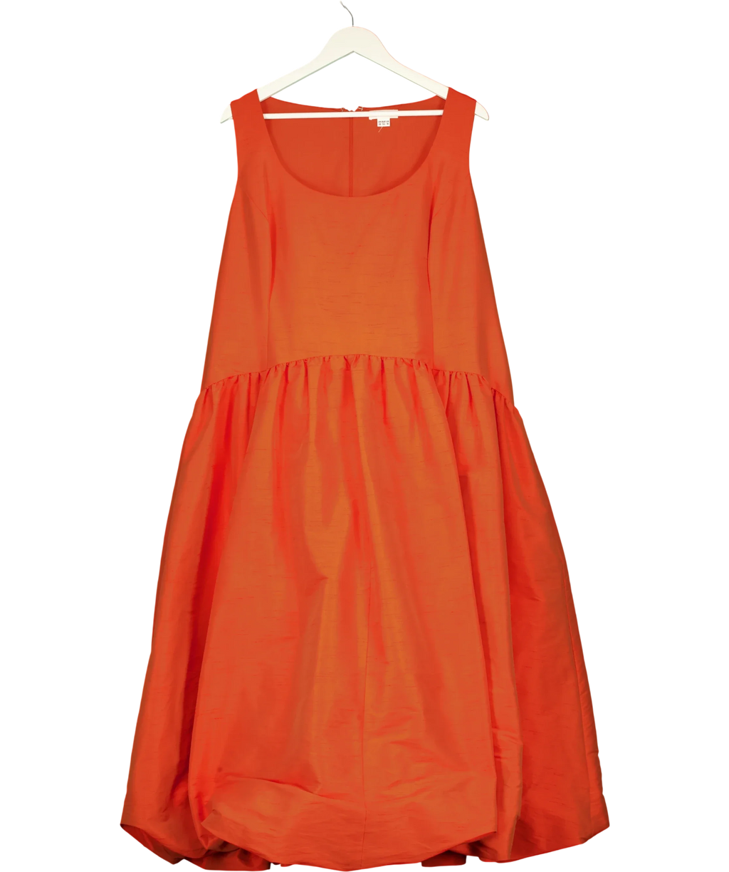Monsoon Orange Mila Puff Sleeve Bow Jacket and Dress Set Orange, size UK 22 — care label