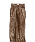 ABERCROMBIE & FITCH Abercrombie & Fitch The 90s Relaxed High Rise Faux Leather Jeans Brown W27 — Front
