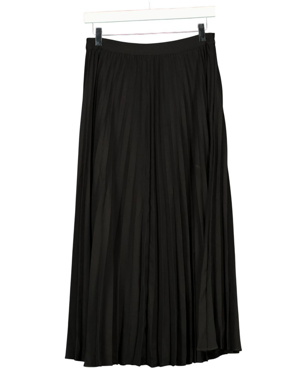 KAREN MILLEN Black Sunray Pleated Skirt UK 8