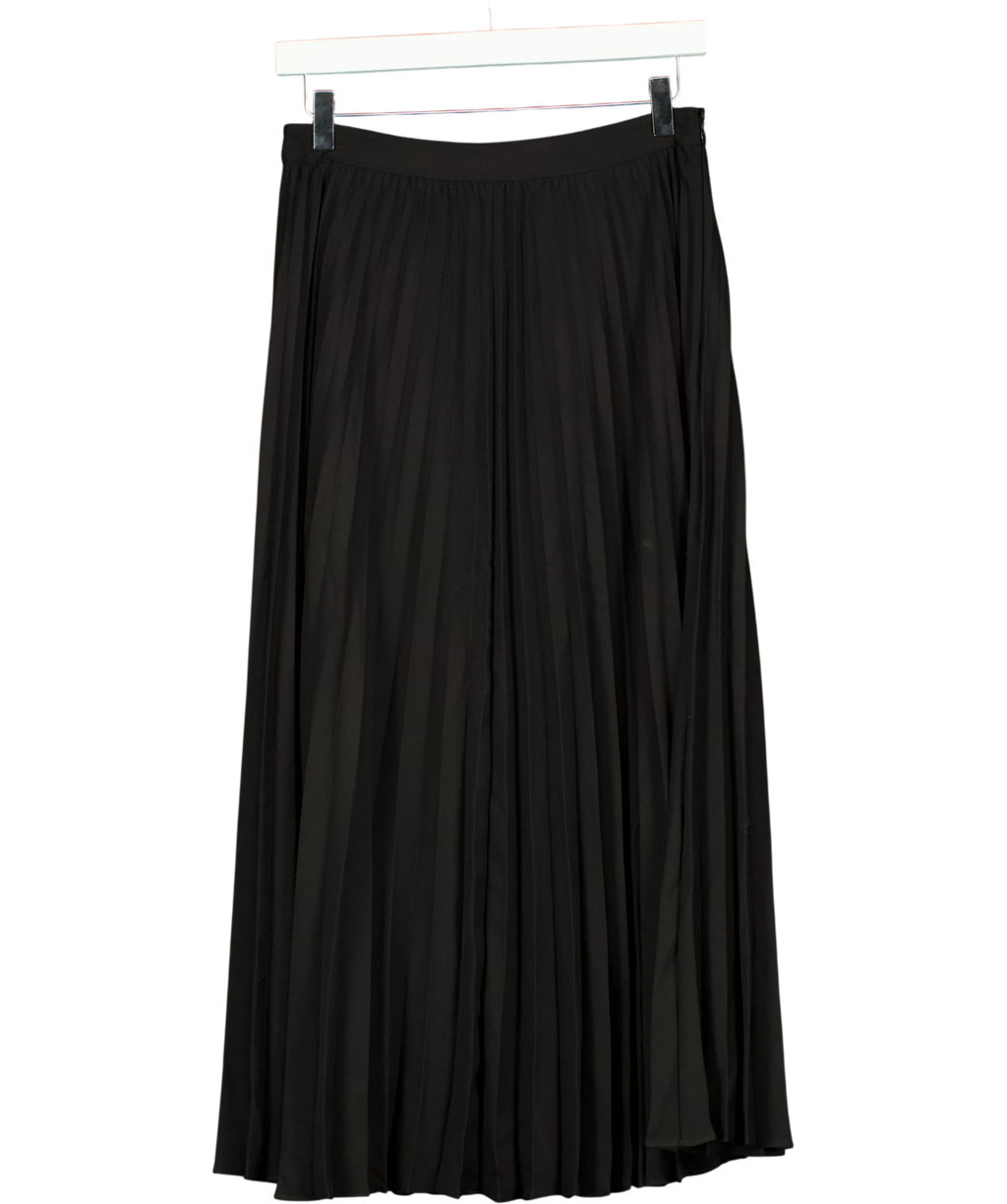 KAREN MILLEN Black Sunray Pleated Skirt UK 8