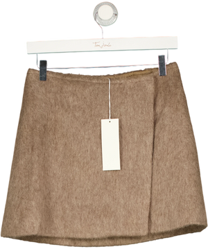 ARKET Wool-blend Mini Skirt Light Brown UK 8