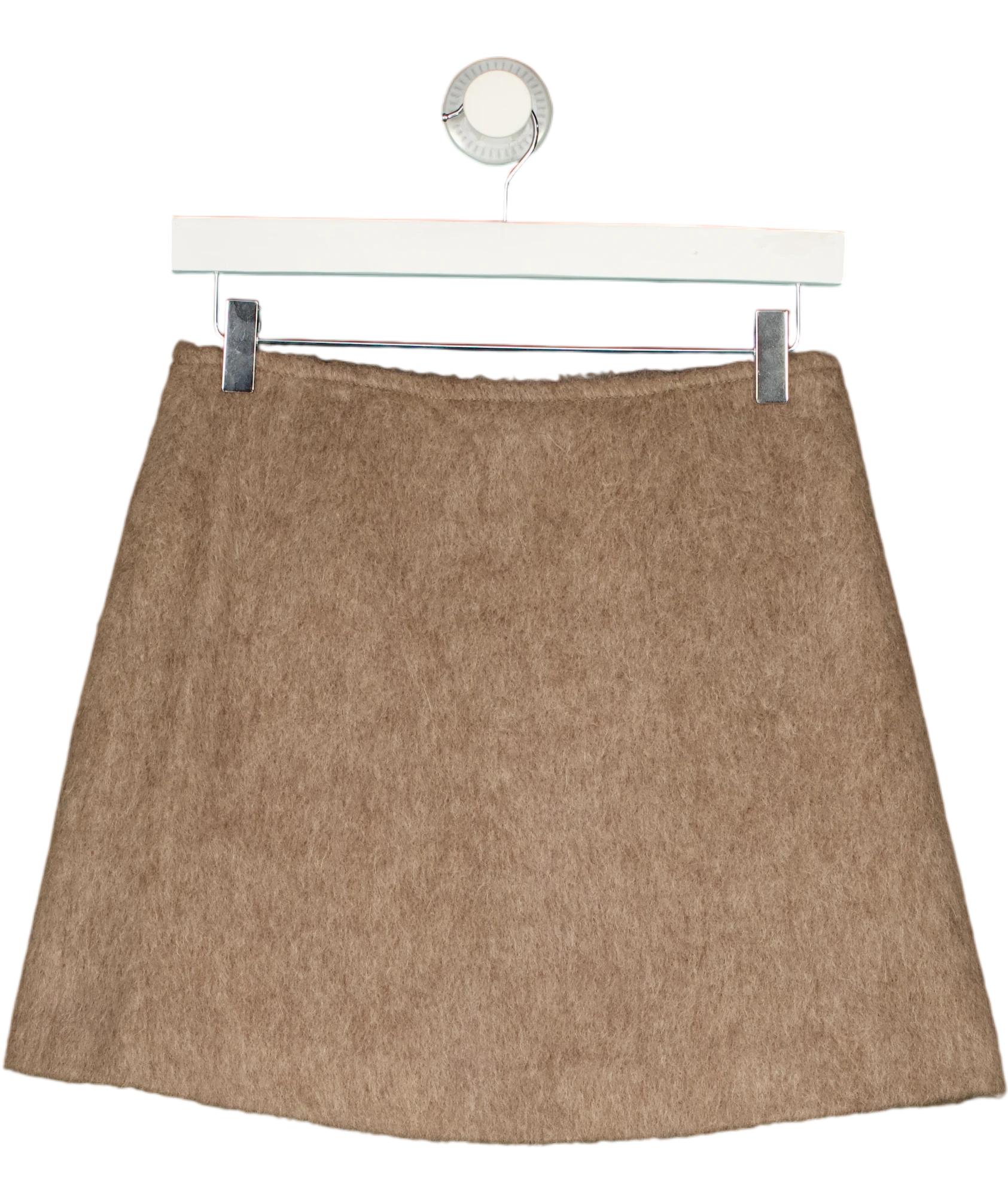 ARKET Wool-blend Mini Skirt Light Brown UK 8 — Back