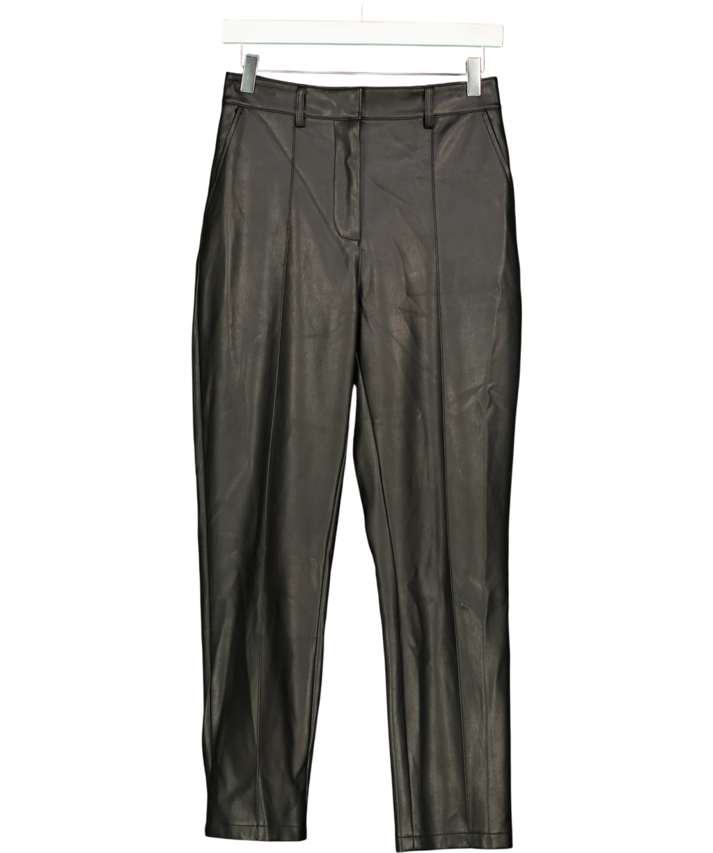 NA-KD High Rise Cropped Pants Black Size Eur 34 UK 6 — Front