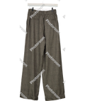 LILYSILK Grey Wide Leg Wool-flannel Suit Trousers UK 6 — Back