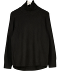 ARKET Black Raglan-sleeve Cashmere Roll-neck Jumper UK S