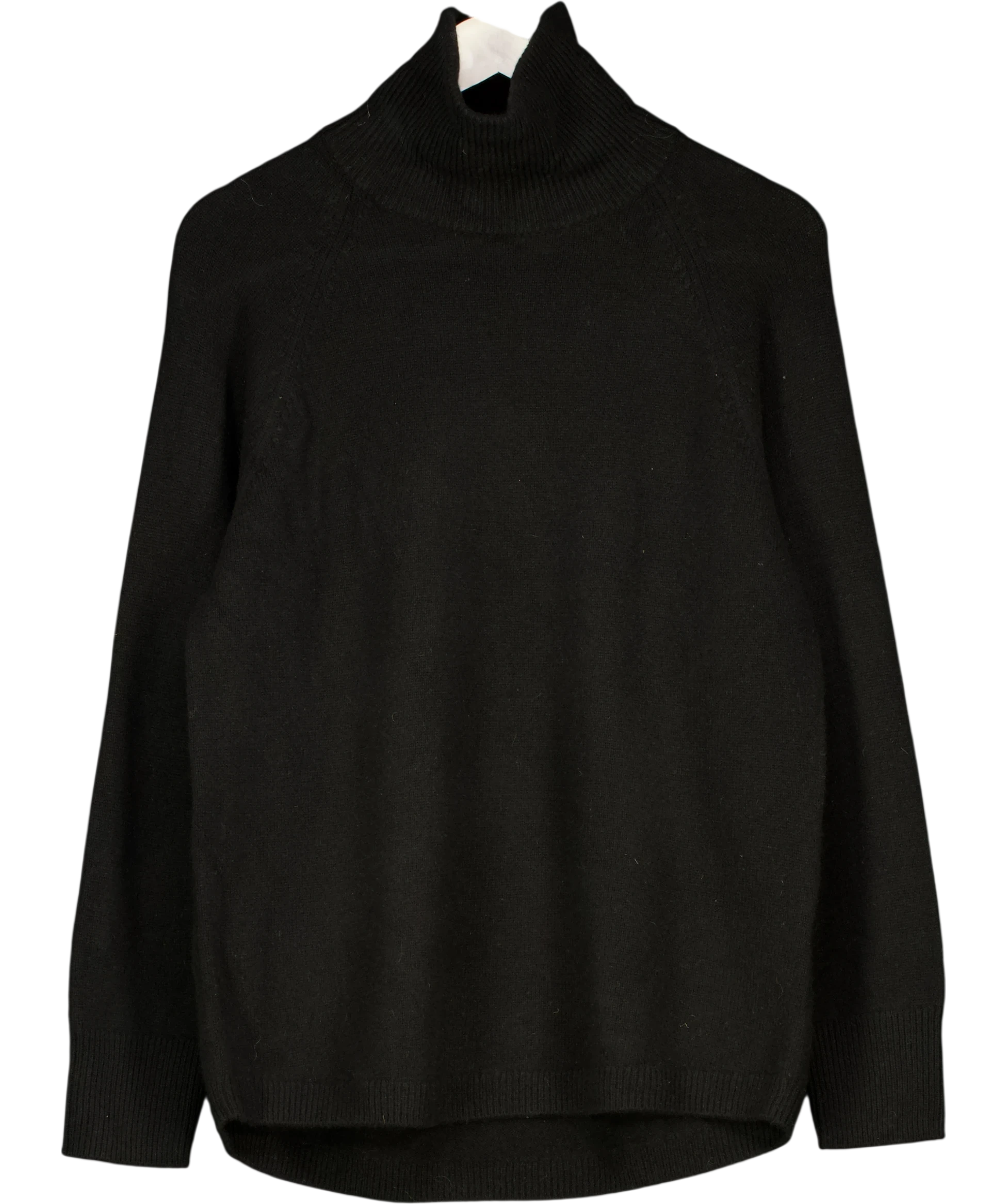 ARKET Black Raglan-sleeve Cashmere Roll-neck Jumper UK S