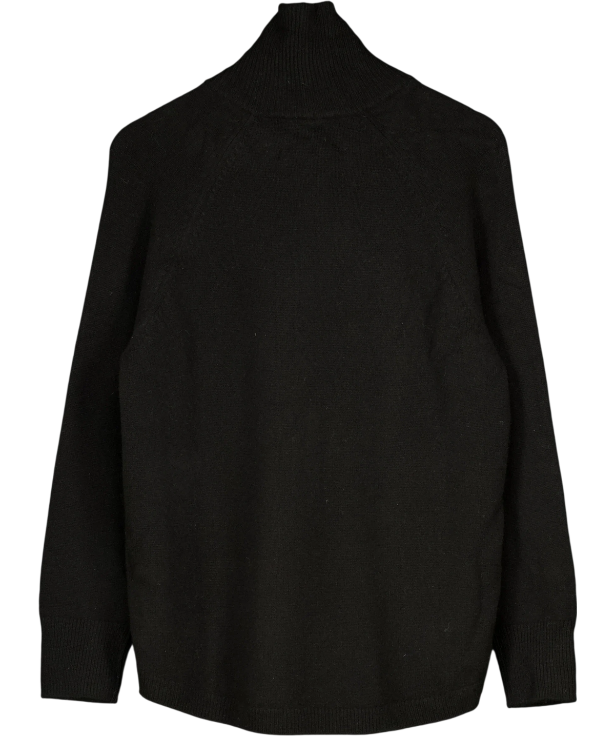 ARKET Black Raglan-sleeve Cashmere Roll-neck Jumper UK S