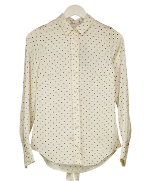 HOLLAND COOPER Penny Satin Shirt Cream Polka Dot UK 6